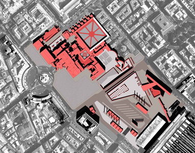 Piazza dei Cinquecento come nuova porta di Roma Citt Museo
Progetto redatto da Raffaele Panella nellambito della ricerca Roma III Millennio le identit possibili, a cura del DAAC e dellACER  Palazzo delle Esposizioni, Roma 2000
 - ZOOM 