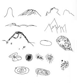 Colline disegnate da giovani americani di 15-17 anni