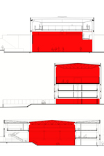 Il tema del volume unitario. Sezioni trasversali in cui si evince il ruolo dello spazio collettivo. Dallalto: SPBR, escola Jardim Ataliba Lionel; UNA Arquitetos, escola em Campinas; MMBB, escola em Campinas - ZOOM 