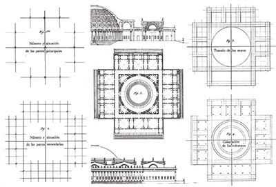 Fig. 1 - J.-N.-L. Durand. Come comporre un edificio. Prcis Vol I, Lam.21, 1819.