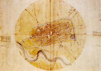 Leonardo da Vinci, Maps of city of Imola, 1502