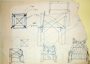 Lina Bo Bardi, MASP, So Paulo, 1957/1968, a study for the limit form, Instituto Lina Bo and P.M. Bardi.