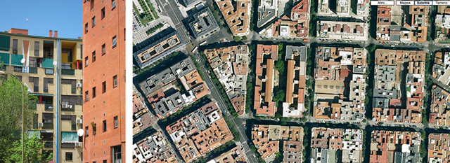 Francisco Javier Sáenz de Oíza, Residenze M-30; Secondino Zuazo, Casa de las Flores, vista aerea Francisco Javier Sáenz de Oíza, Residenze M-30; Secondino Zuazo, Casa de las Flores, vista aerea