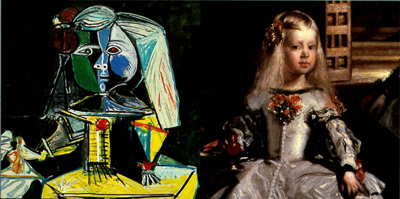 Pablo Picasso, Las Meninas, 1957; Diego Velzques, Las Meninas, 1656.