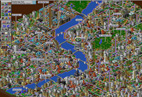 La città di Londra nel gioco Sim City 2000 (Maxis. Pc. 1993) - ZOOM La città di Londra nel gioco Sim City 2000 (Maxis. Pc. 1993) - ZOOM