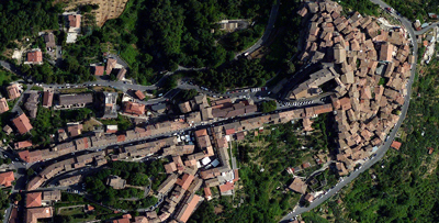 Aerial photo of the historical centre of San Vito.