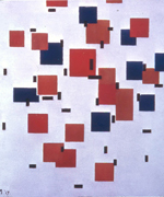 Piet Mondrian, Composite in Blue A, 1917
 - ZOOM 
