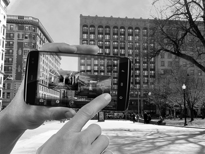 Augmented reality environment as social and design activism and urban games.